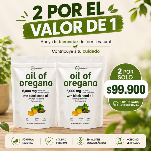 Oil of orégano 100% natural.