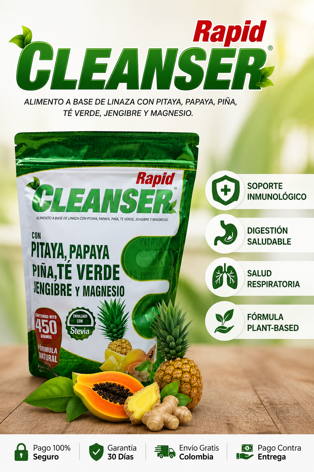 Fibra aplana abdomen 100% natural