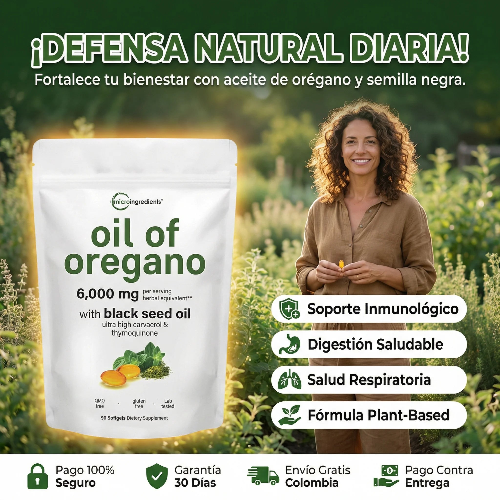 Oil of orégano 100% natural.